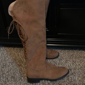 women’s boutique tall light brown riding boots